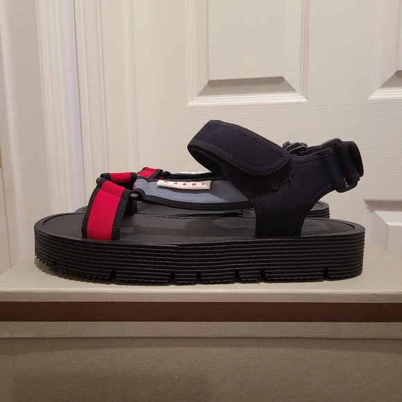 MARNI Logo Tab Touch Strap Sandals - UNISEX - Picture 4 of 8